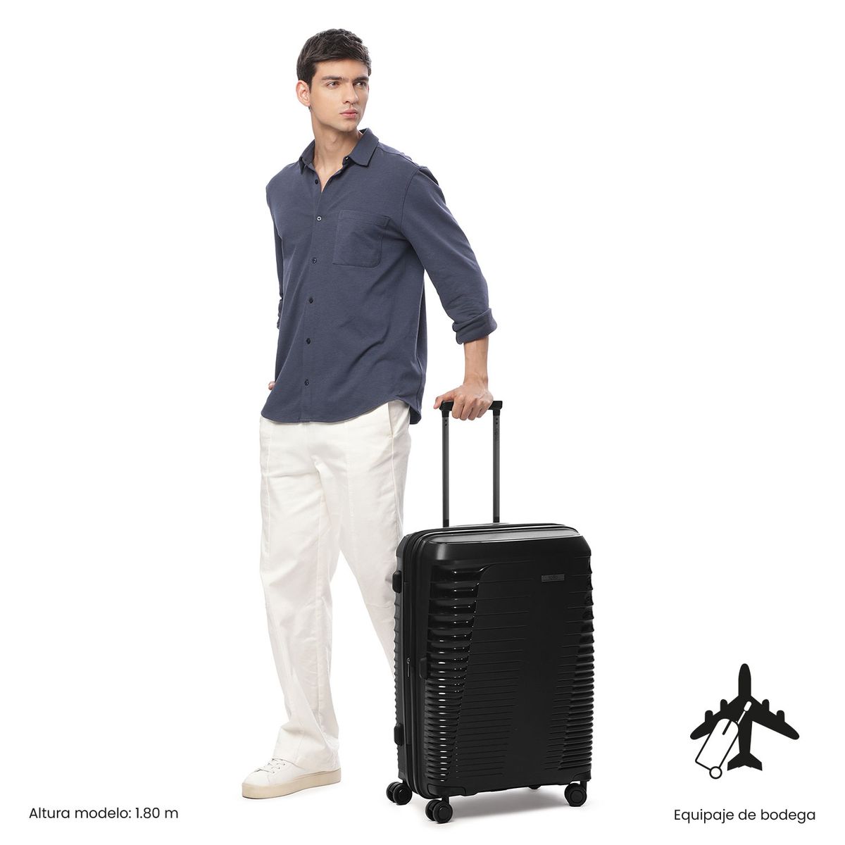 TOTTO - Maleta de Viaje Mediana 360 Traveler Negra