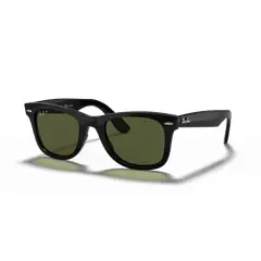 RAY BAN - Anteojos de sol Ray‑Ban Wayfarer Ease Negro PulidoG‑15 Verde Polarizado 50 mm Lentes de Sol RB4340 60158 50‑22