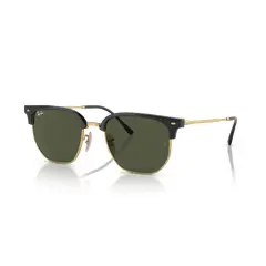 RAY BAN - Anteojos de sol Ray‑Ban New Clubmaster Negro sobre OroVerde Clásico 53 mm Lentes de Sol RB4416 60131 53‑20