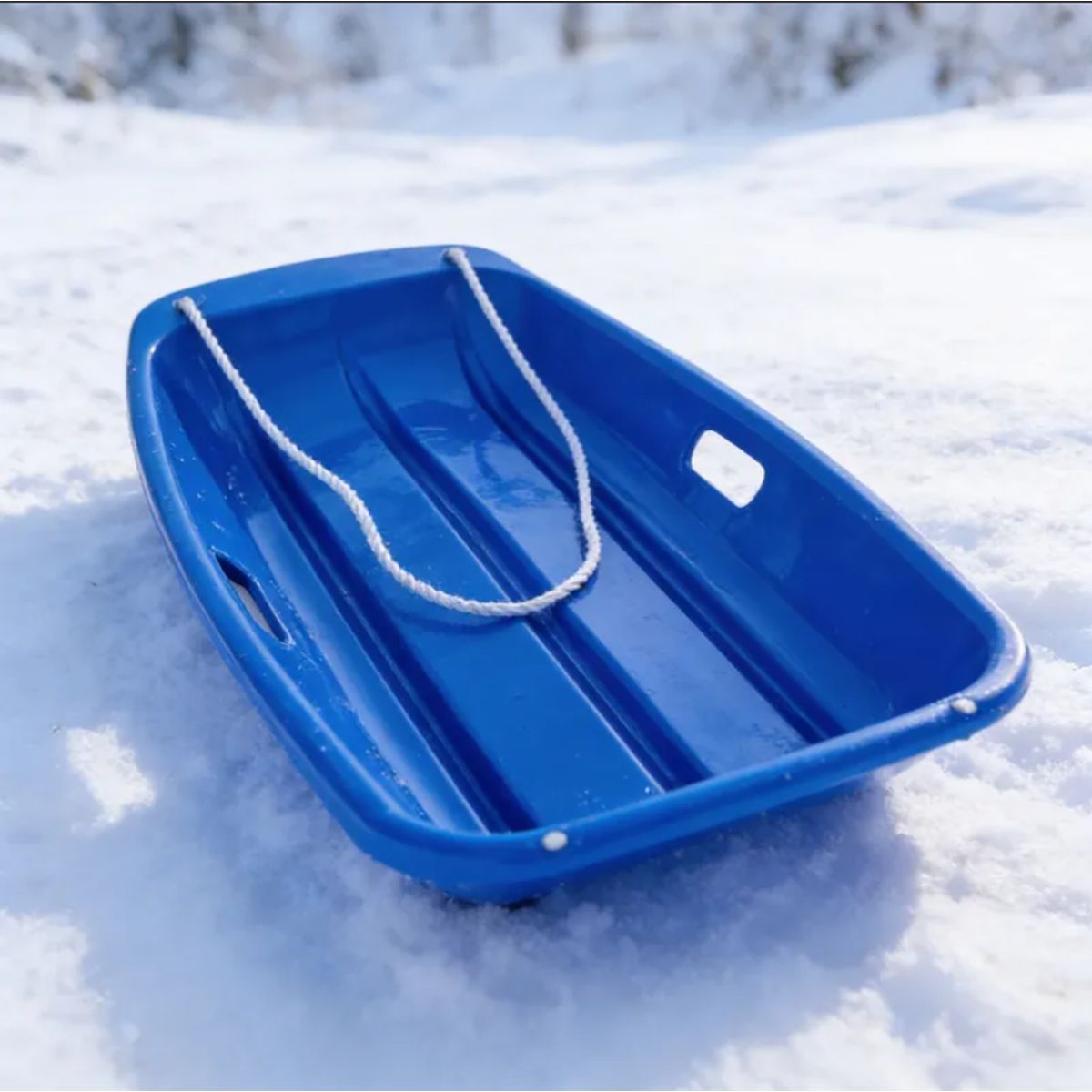 GENERICO - Trineo De Nieve Plástico 88cm Con Manillas Y Cuerda