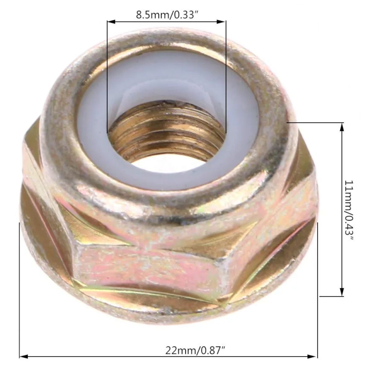 RAISMAN - 2 TUERCAS DE CUCHILLA RAISMAN® M10 X 1.25 LH PARA DESBROZADORA JONSON HYUNDAI TOYAMA OTRAS