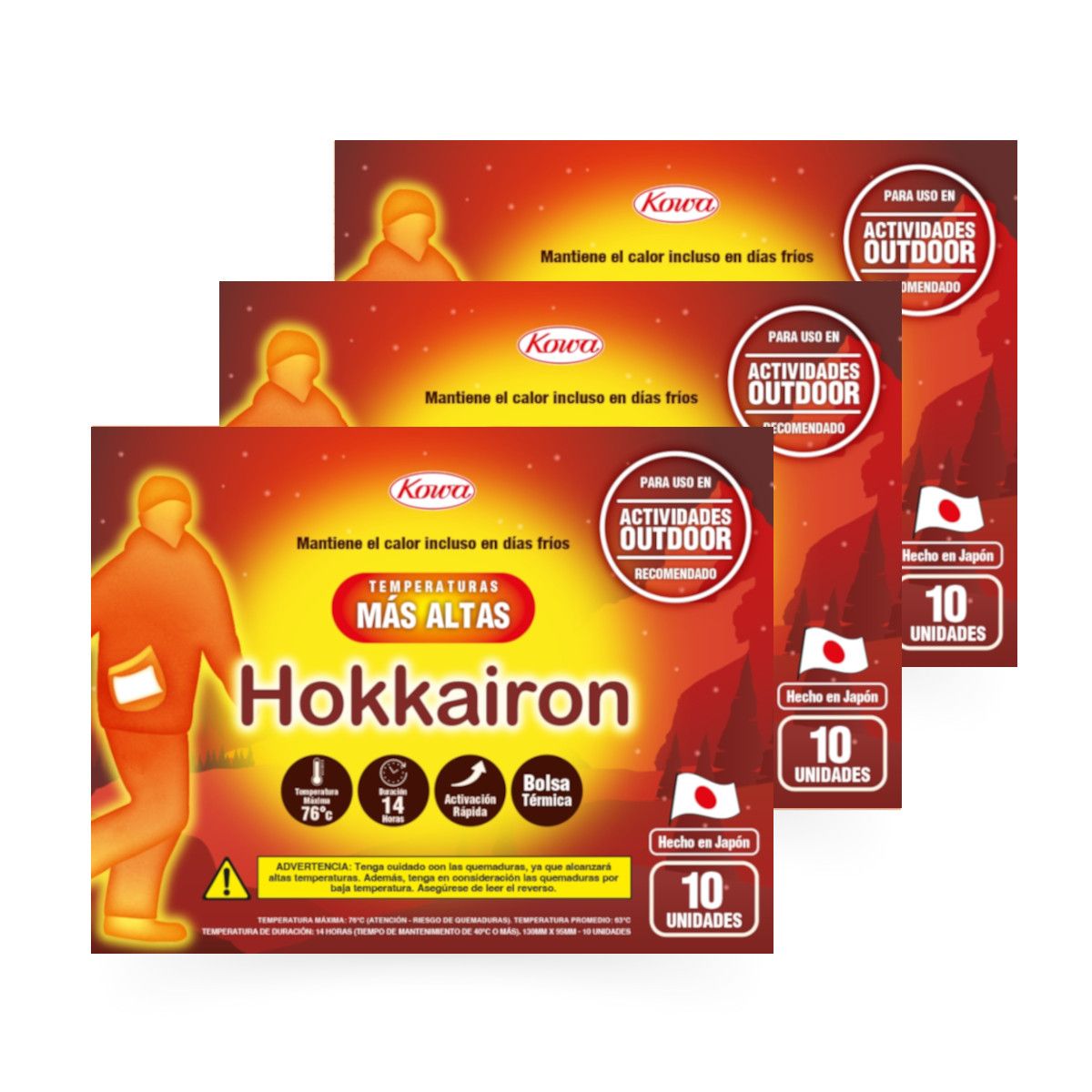 HOKKAIRO - Hokkairon Bolsa Térmica Temperaturas Más Altas PACK X3 30 Uni