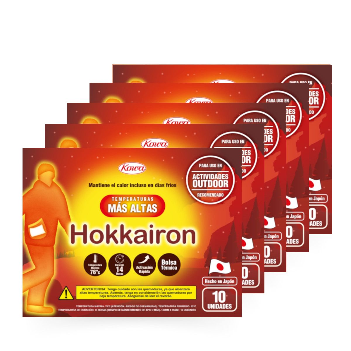 HOKKAIRO - Hokkairon Bolsa Térmica Temperaturas Más Altas PACK X5 50 Uni