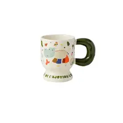 GENERICO - Taza Elevada Animalitos 8.5×10.8 cm Verde