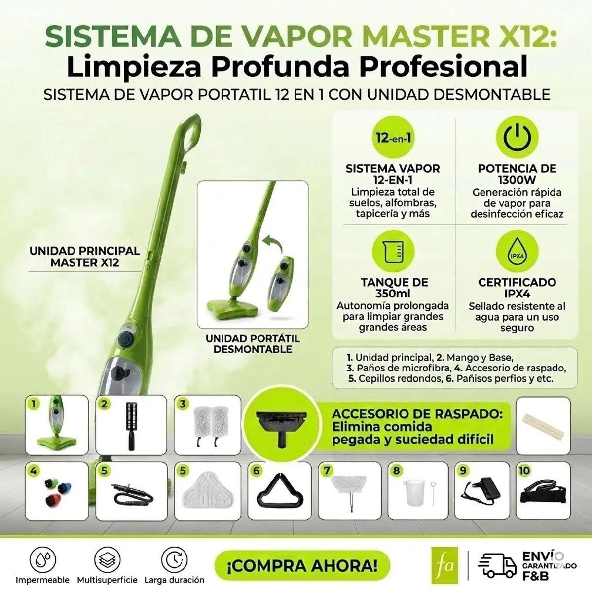 MOVI - Mopa a Vapor 12 en 1