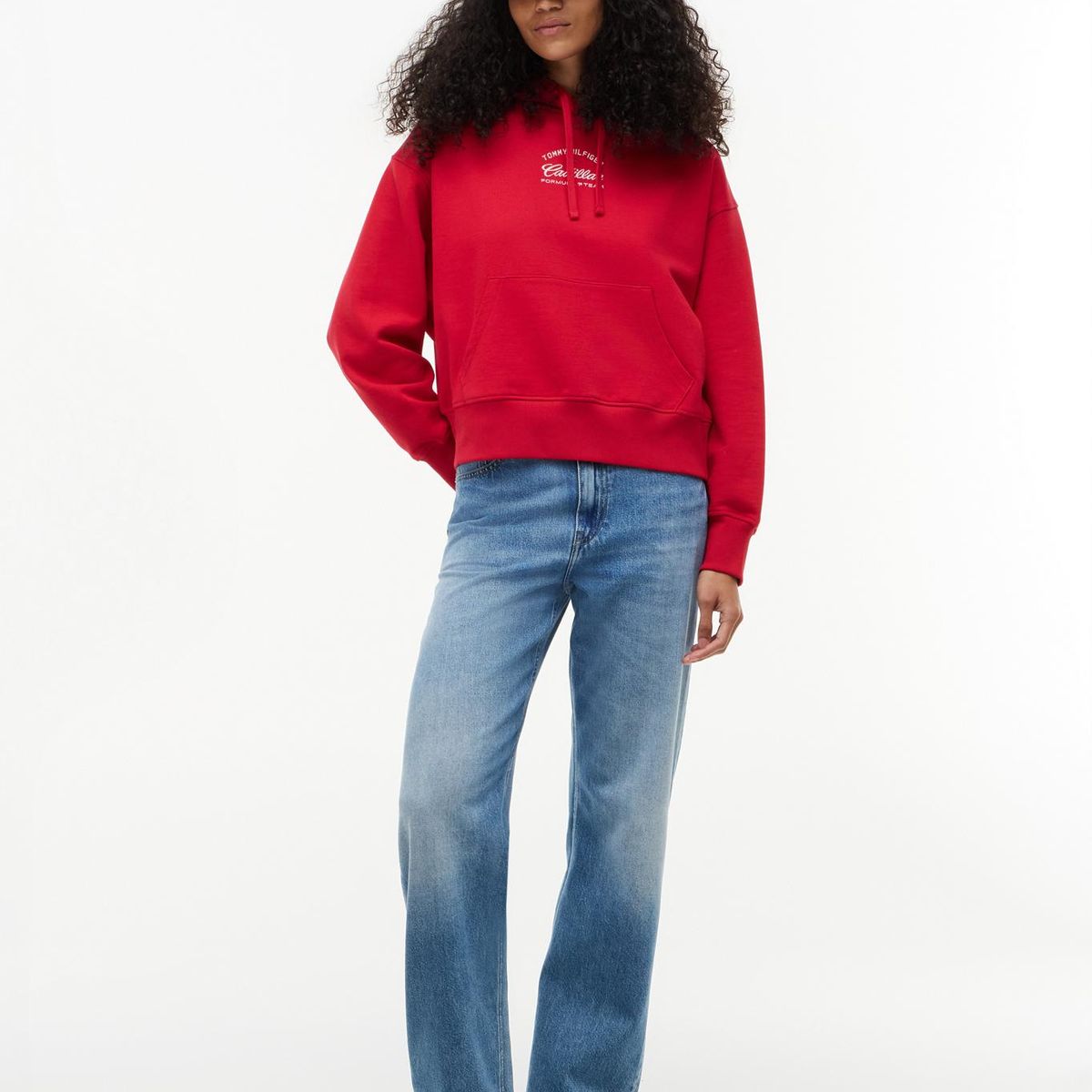 TOMMY HILFIGER - Polerón Hoodie TH x Cadillac Fórmula 1 Rojo Tommy Hilfiger