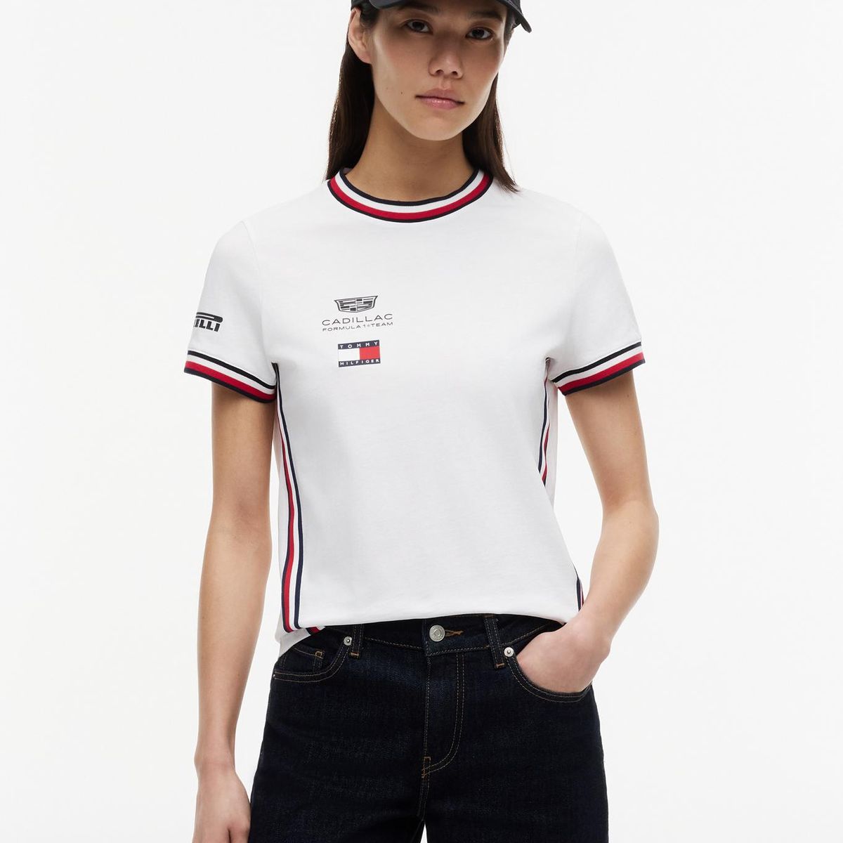 TOMMY HILFIGER - Polera TH x Cadillac Fórmula 1® Relaxed Fit Blanco Tommy Hilfiger