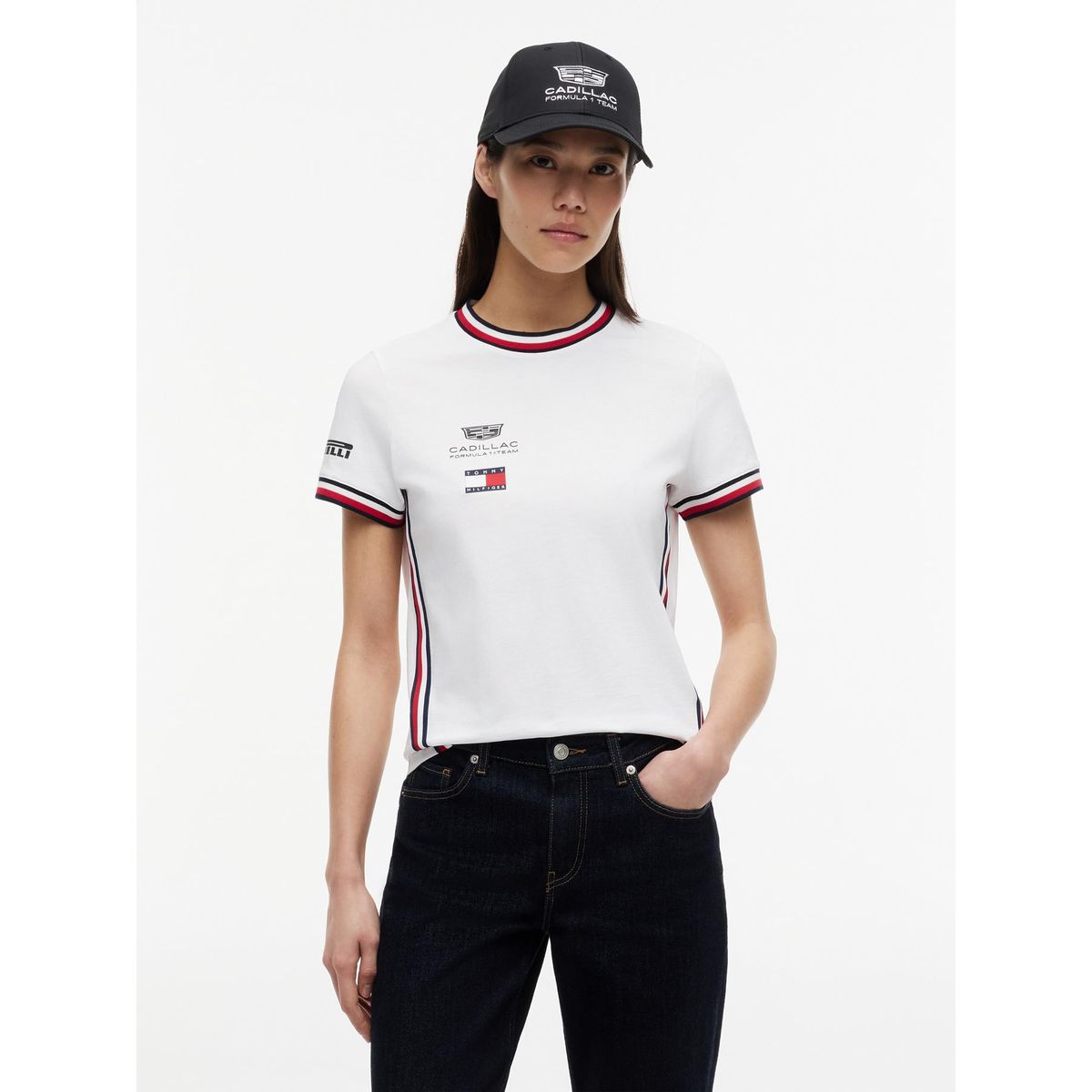 TOMMY HILFIGER - Polera TH x Cadillac Fórmula 1® Relaxed Fit Blanco Tommy Hilfiger