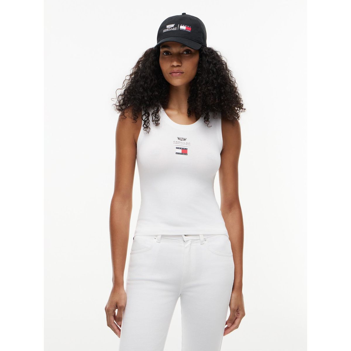 TOMMY HILFIGER - Polera TH x Cadillac Fórmula 1 Slim Fit Blanco Tommy Hilfiger