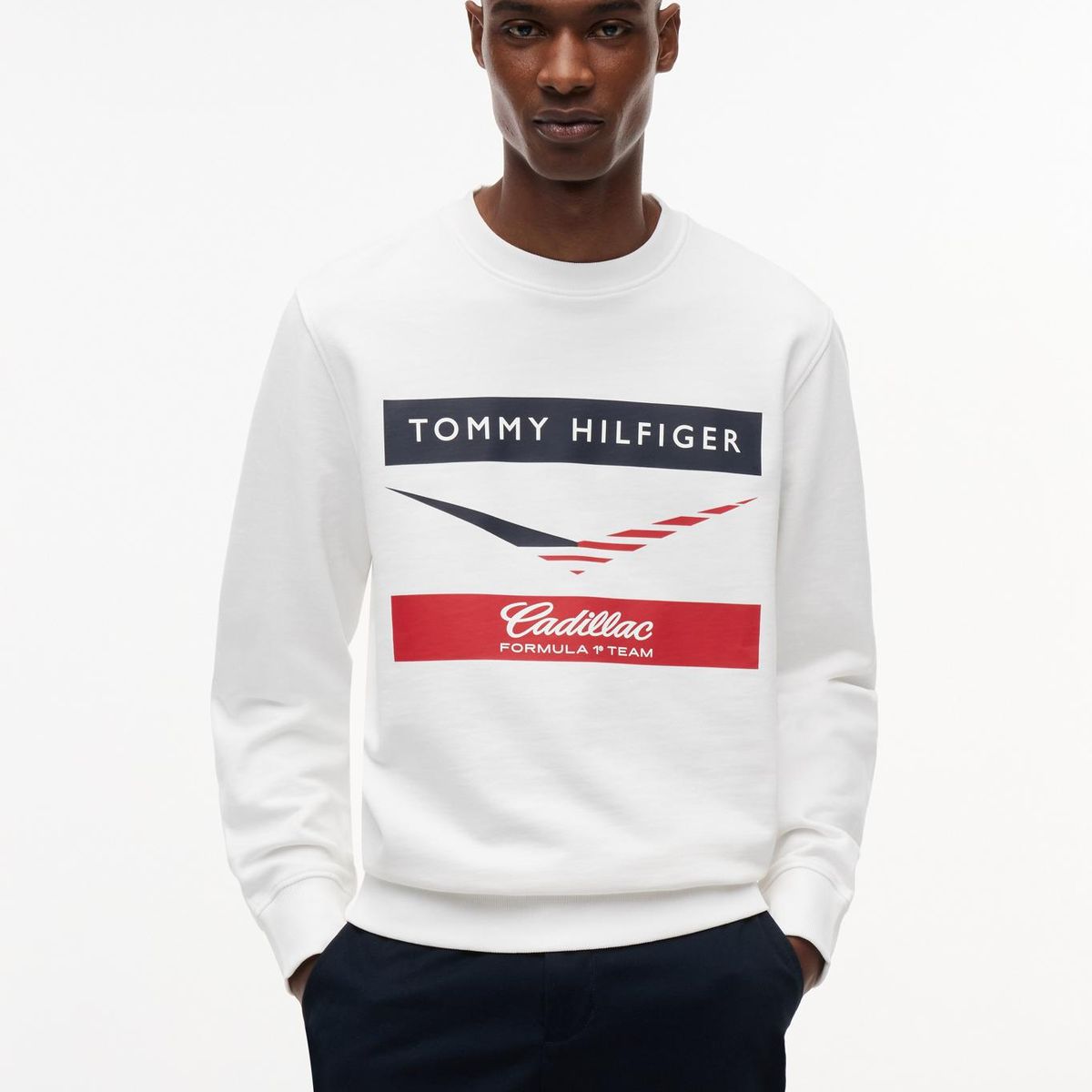 TOMMY HILFIGER - Polerón Unisex TH x Cadillac Fórmula 1 Blanco Tommy Hilfiger