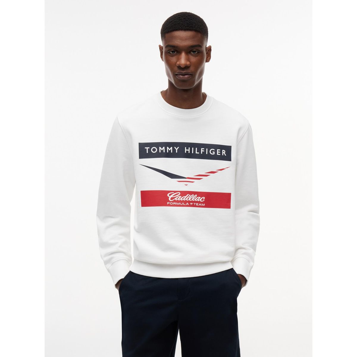 TOMMY HILFIGER - Polerón Unisex TH x Cadillac Fórmula 1 Blanco Tommy Hilfiger