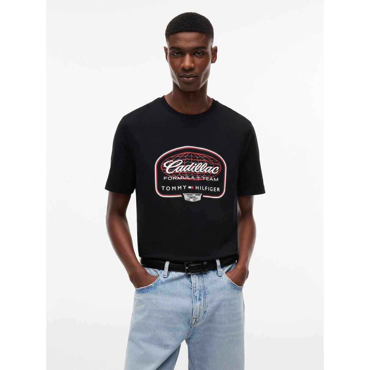 TOMMY HILFIGER - Polera Unisex TH x Cadillac Fórmula 1 Regular Fit Negro Tommy Hilfiger