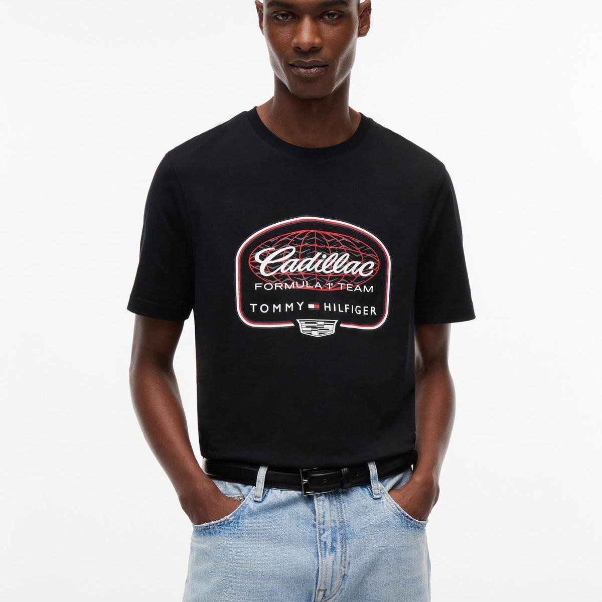 TOMMY HILFIGER - Polera Unisex TH x Cadillac Fórmula 1 Regular Fit Negro Tommy Hilfiger