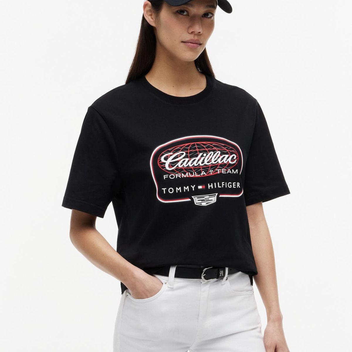 TOMMY HILFIGER - Polera Unisex TH x Cadillac Fórmula 1 Regular Fit Negro Tommy Hilfiger
