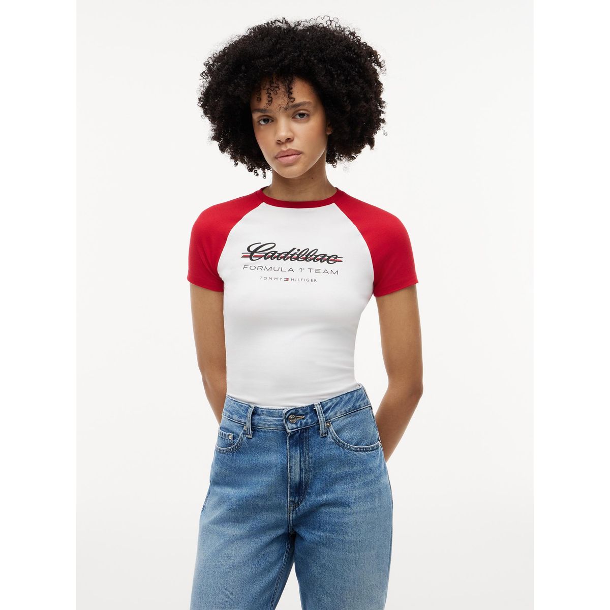 TOMMY HILFIGER - Polera TH x Cadillac Fórmula 1® Slim Fit Blanco Tommy Hilfiger