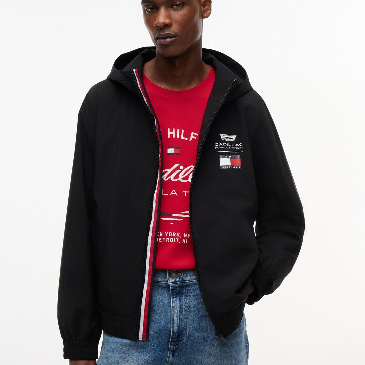 TOMMY HILFIGER - Cortavientos Unisex TH x Cadillac Fórmula 1 Negro Tommy Hilfiger