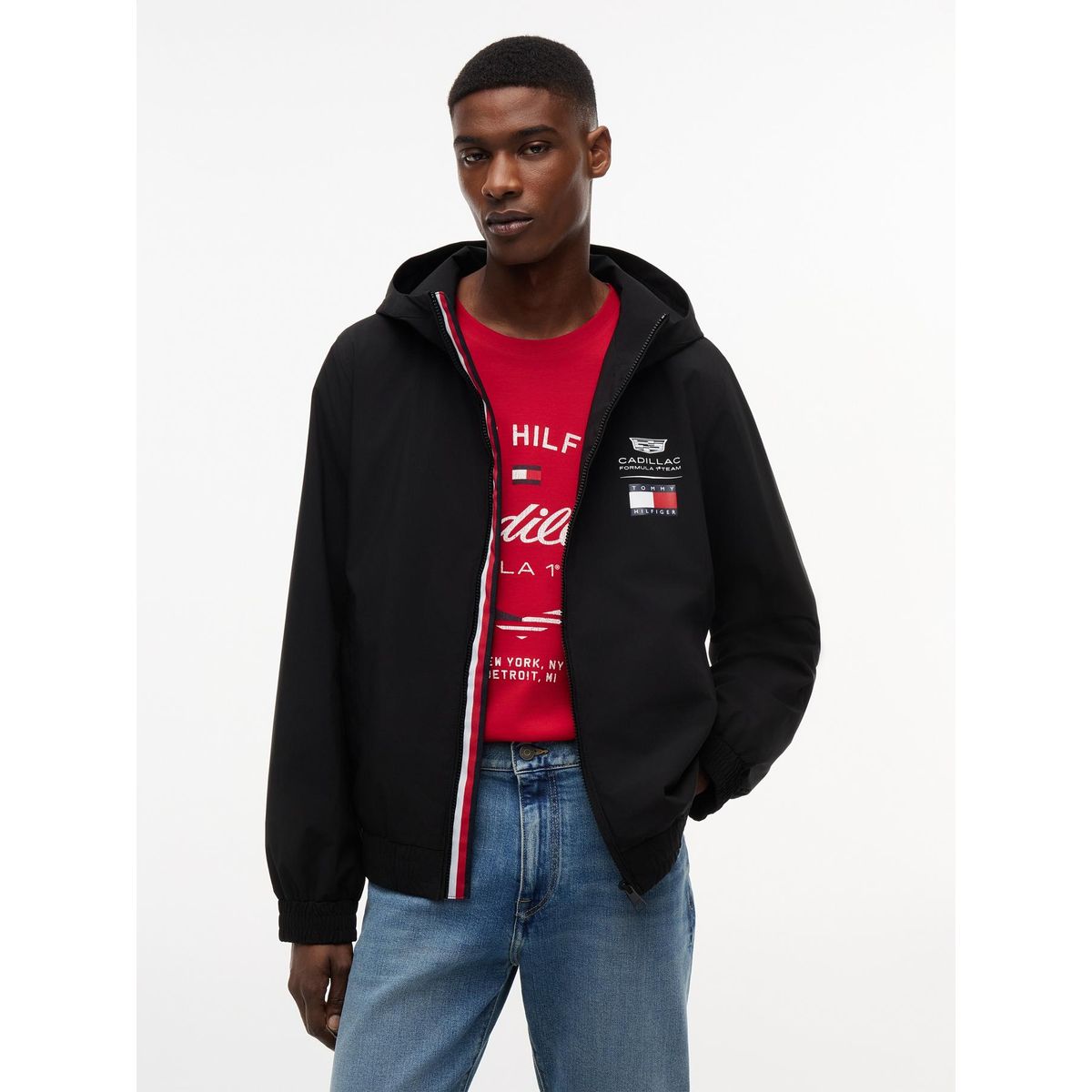 TOMMY HILFIGER - Cortavientos Unisex TH x Cadillac Fórmula 1 Negro Tommy Hilfiger