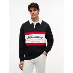 TOMMY HILFIGER - Polo Unisex TH x Cadillac Fórmula 1 Regular Fit Negro