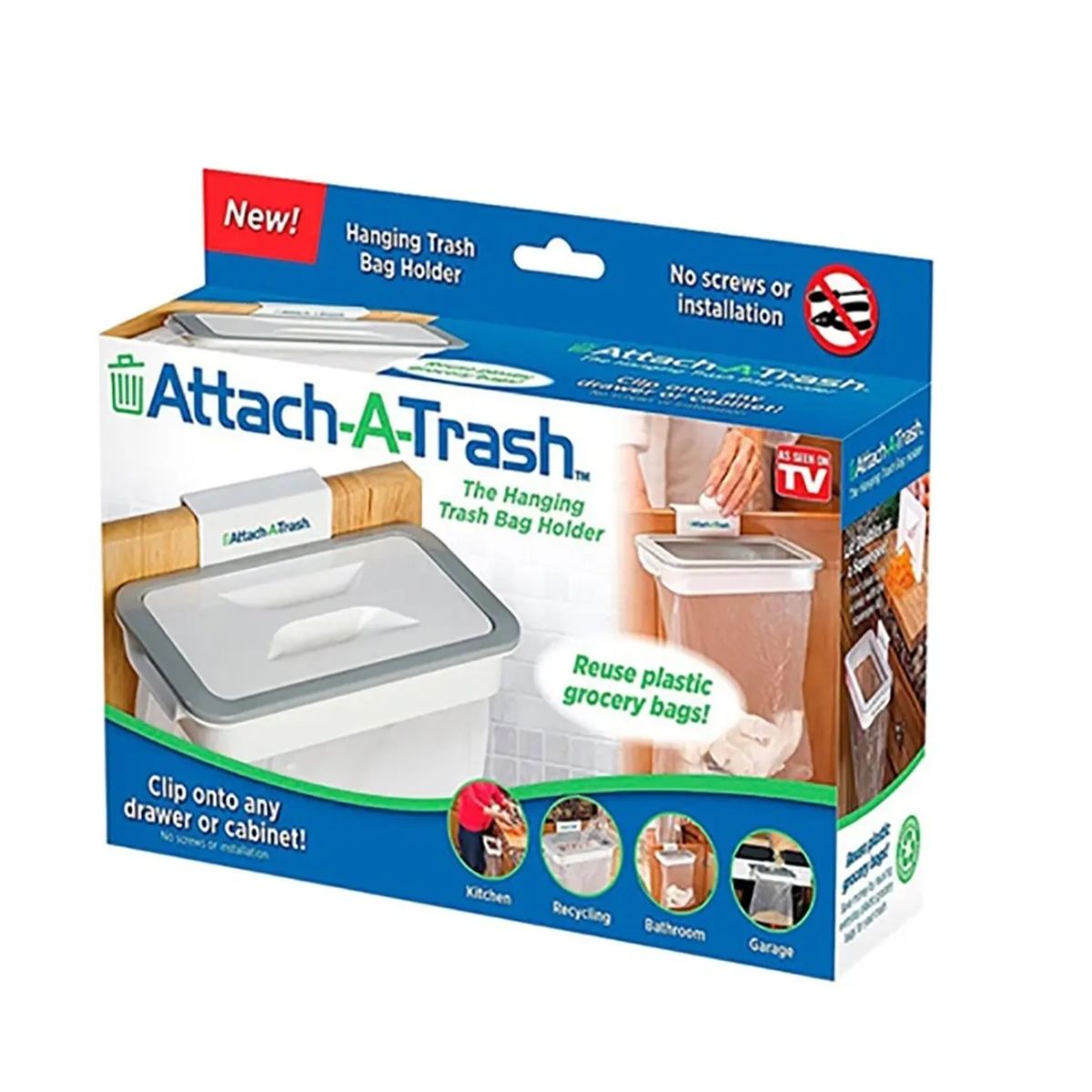 GENERICO - Basurero Para Puerta Cocina Mueble Organizador Portátil Color Blanco