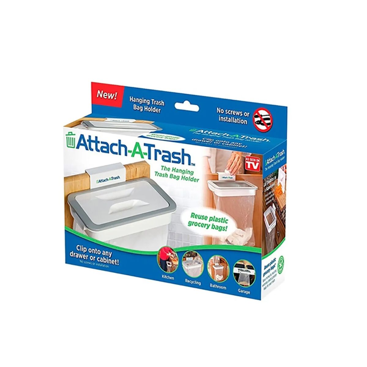 GENERICO - Basurero Para Puerta Cocina Mueble Organizador Portátil Color Blanco