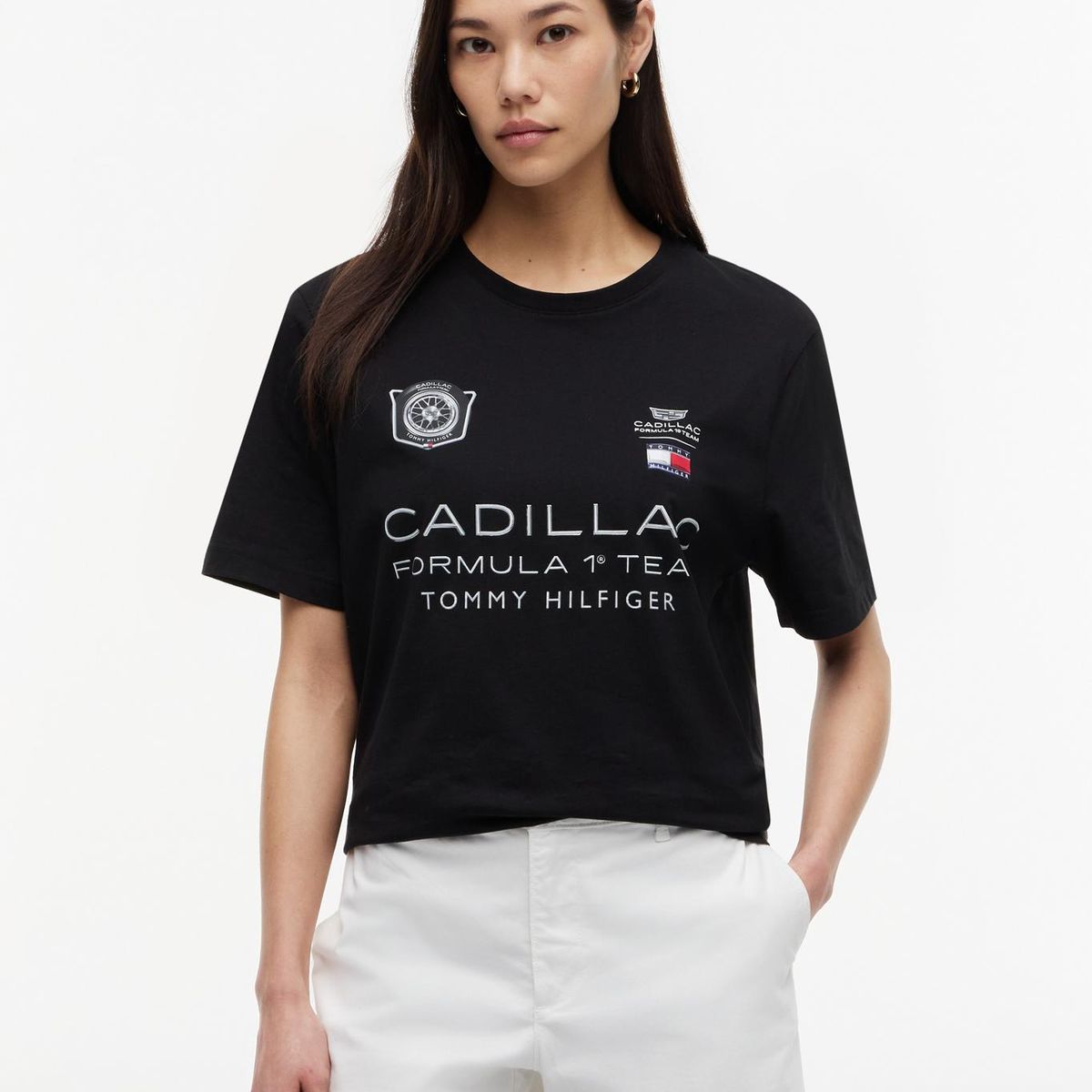 TOMMY HILFIGER - Polera Unisex TH x Cadillac Fórmula 1 Regular Fit Negro Tommy Hilfiger