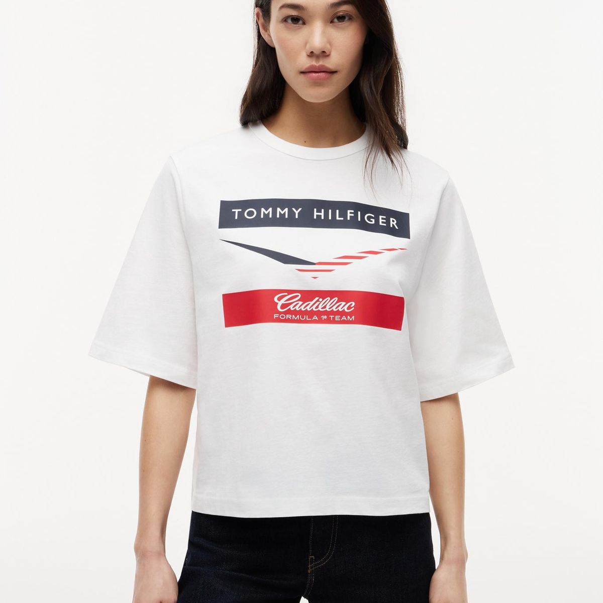 TOMMY HILFIGER - Polera TH x Cadillac Fórmula 1® Relaxed Fit Blanco Tommy Hilfiger