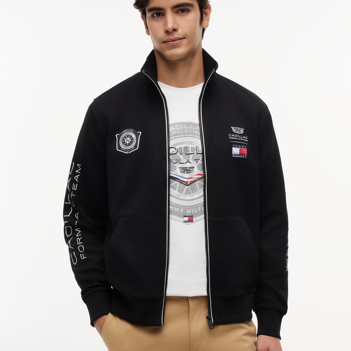 TOMMY HILFIGER - Chaqueta Unisex TH x Cadillac Fórmula 1 Negro Tommy Hilfiger