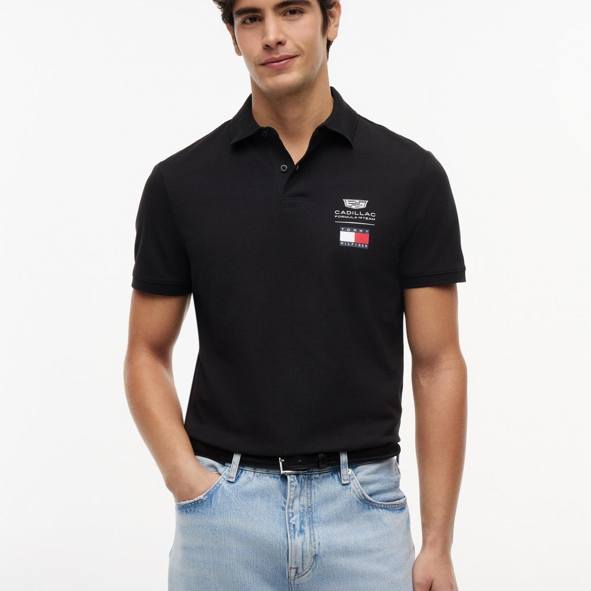 TOMMY HILFIGER - Polo Unisex TH x Cadillac Fórmula 1 Regular Fit Negro Tommy Hilfiger