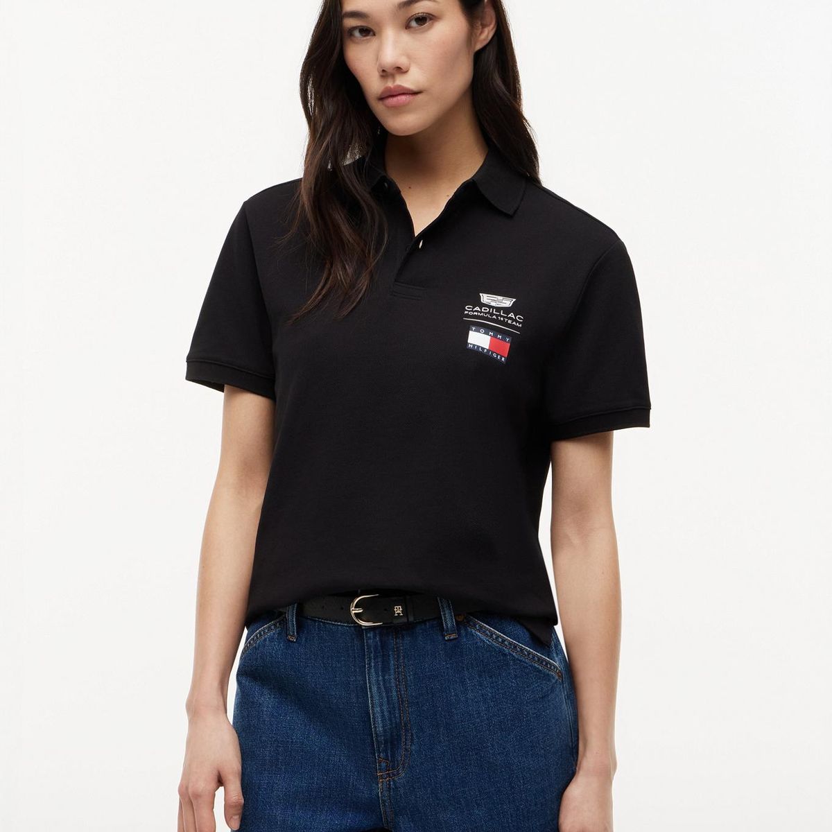 TOMMY HILFIGER - Polo Unisex TH x Cadillac Fórmula 1 Regular Fit Negro Tommy Hilfiger