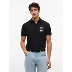 TOMMY HILFIGER - Polo Unisex TH x Cadillac Fórmula 1 Regular Fit Negro
