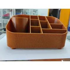 GENERICO - Organizador de escritorio o maquillaje con un diseño acanalado medidas 20cm x 12cm x 10.5cm x 5.5cm