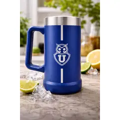 TITANIO - VASO CERVECERO MUG U DE CHILE 750 ML AZUL