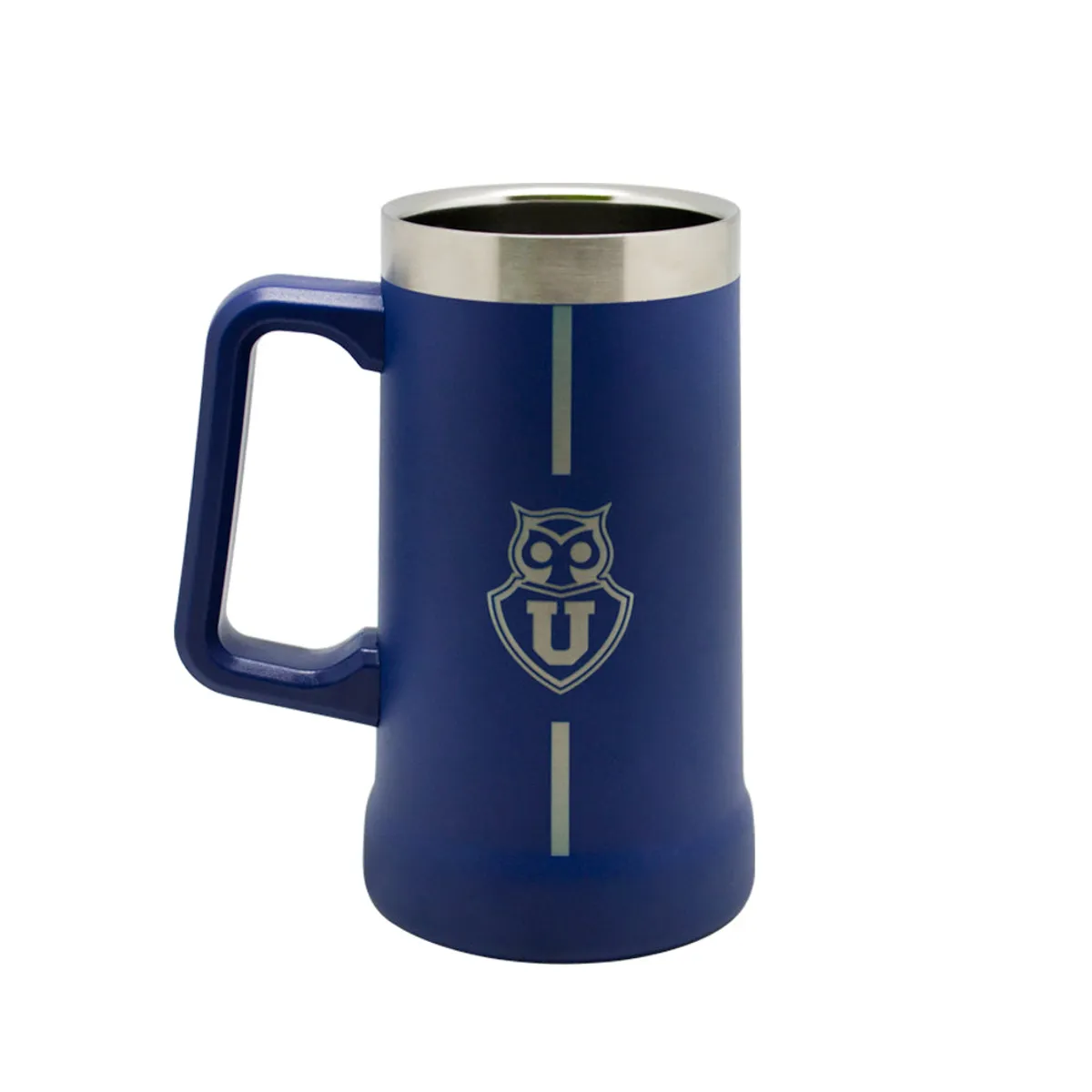 TITANIO - VASO CERVECERO MUG U DE CHILE 750 ML AZUL