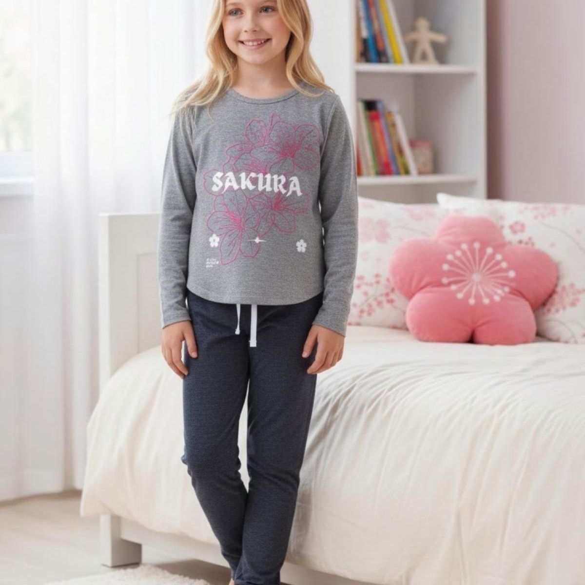 KOWHAI - Pijama Niña Estampado Sakura