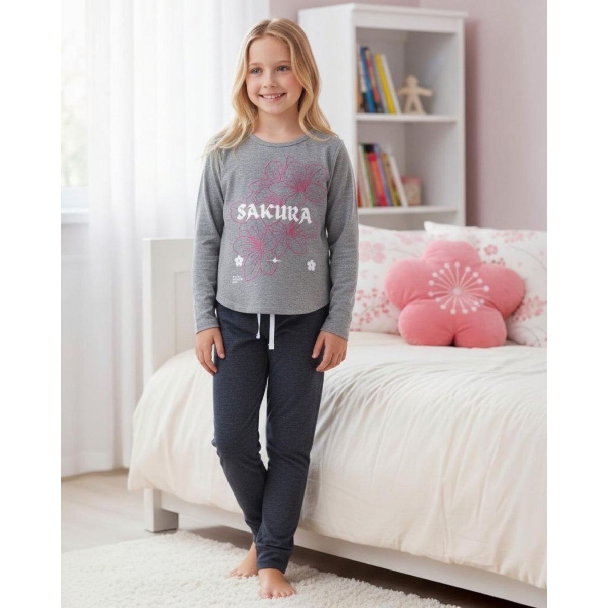 KOWHAI - Pijama Niña Estampado Sakura