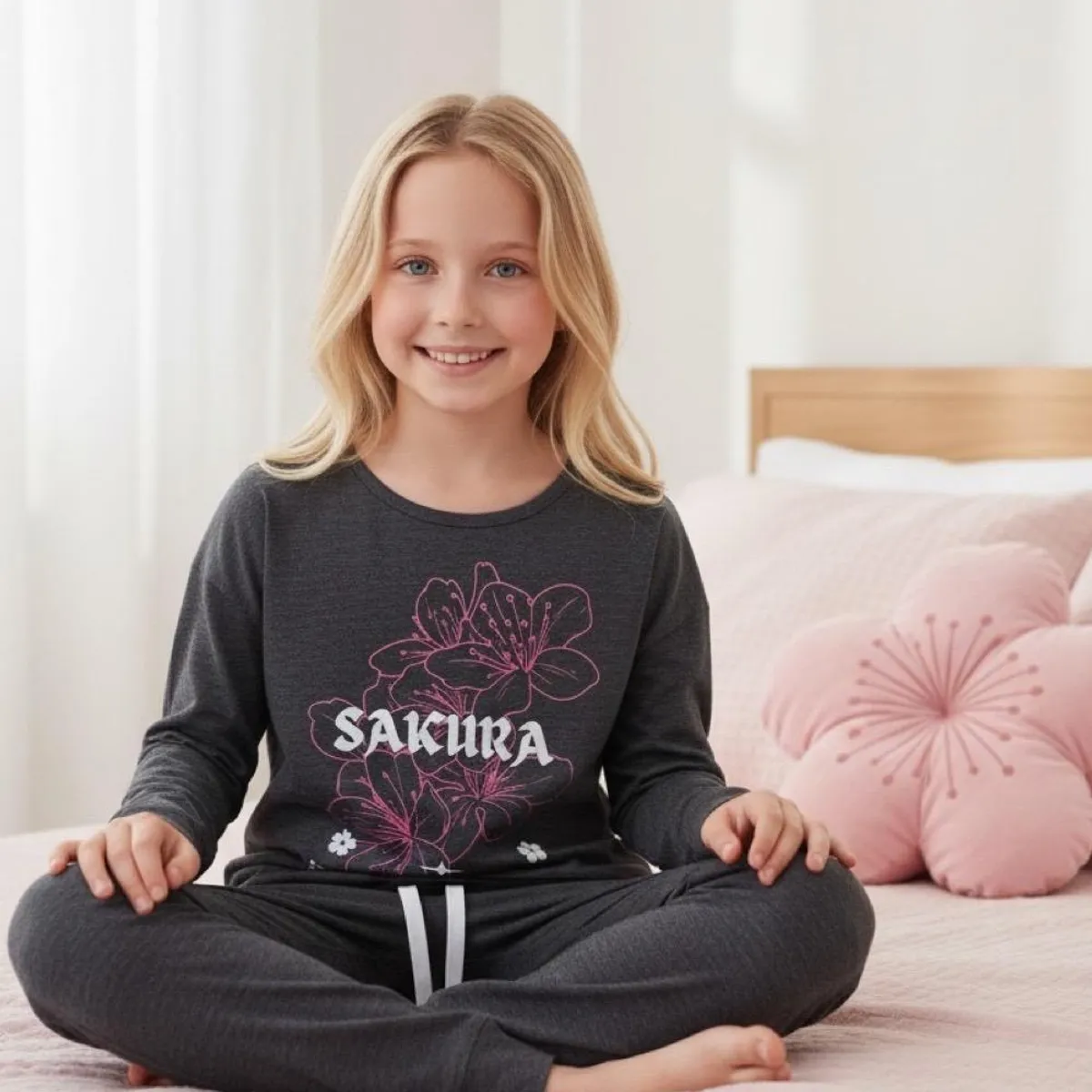 KOWHAI - Pijama Niña Estampado Sakura