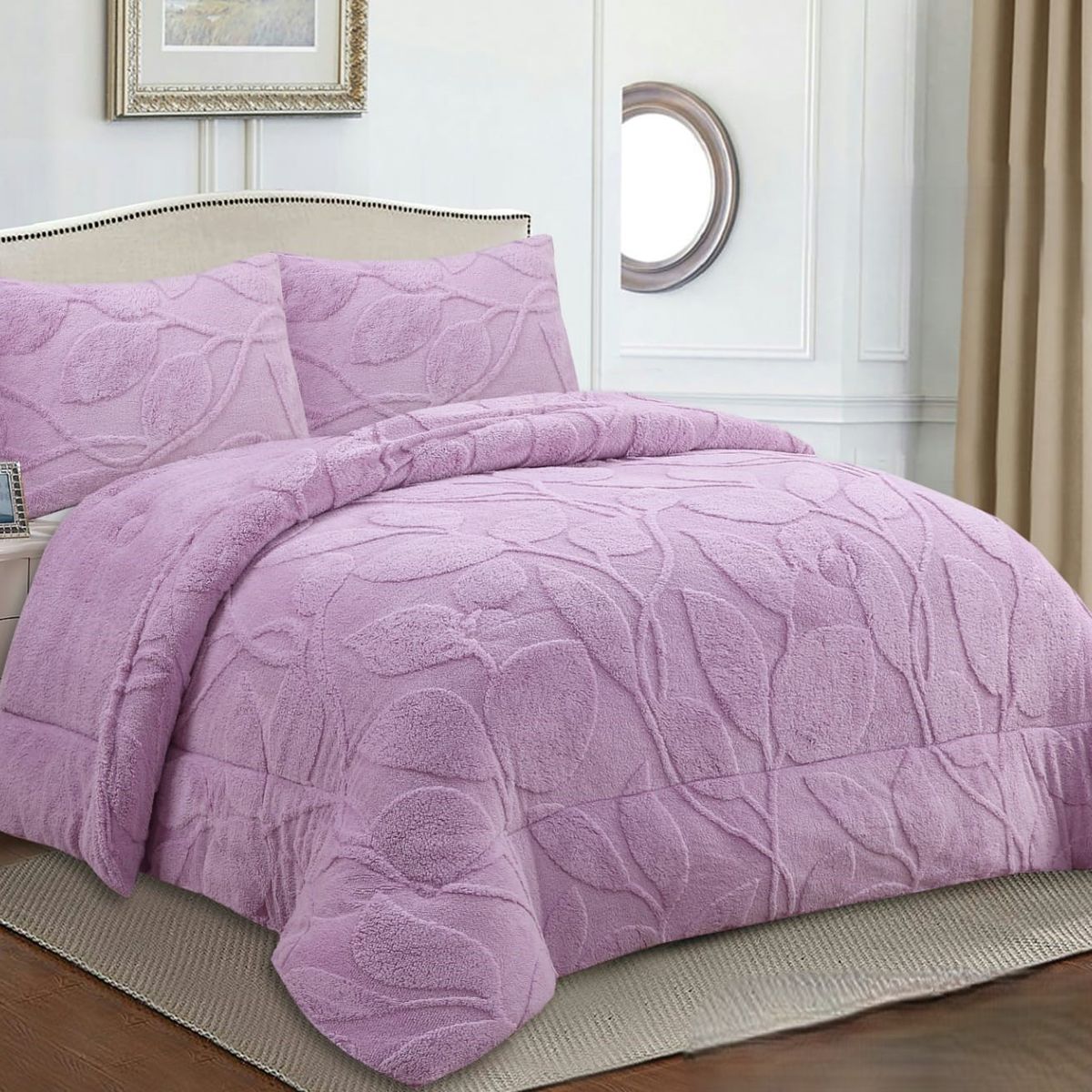 GENERICO - COBERTORES CON DISEÑOTEXTURIZADOS PARA INVIERNO SHERPAS CON CHIPORROS