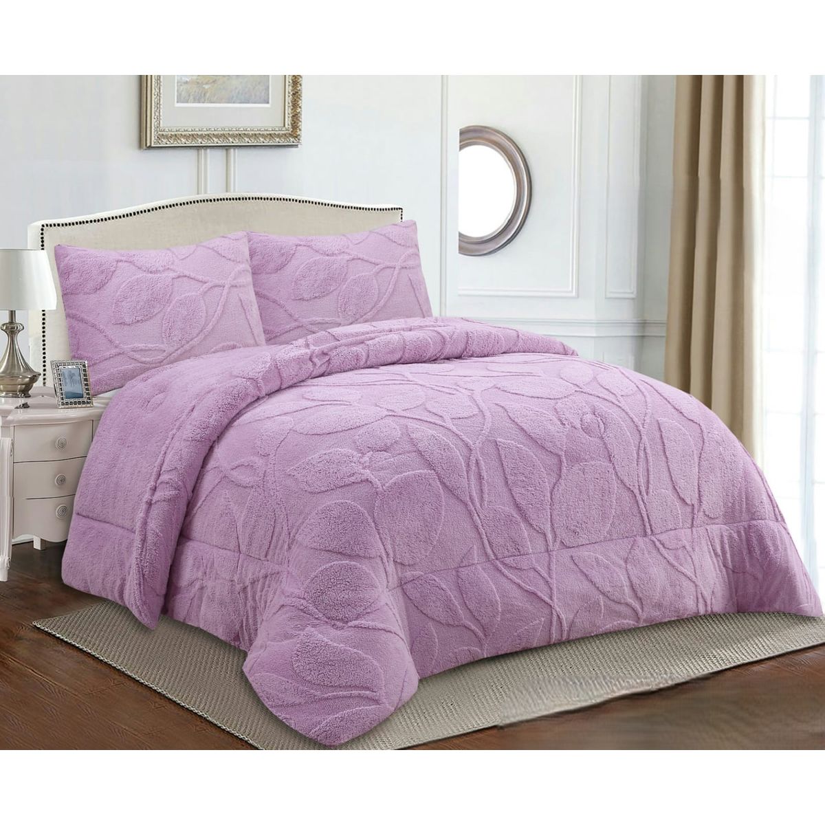 GENERICO - COBERTORES CON DISEÑOTEXTURIZADOS PARA INVIERNO SHERPAS CON CHIPORROS