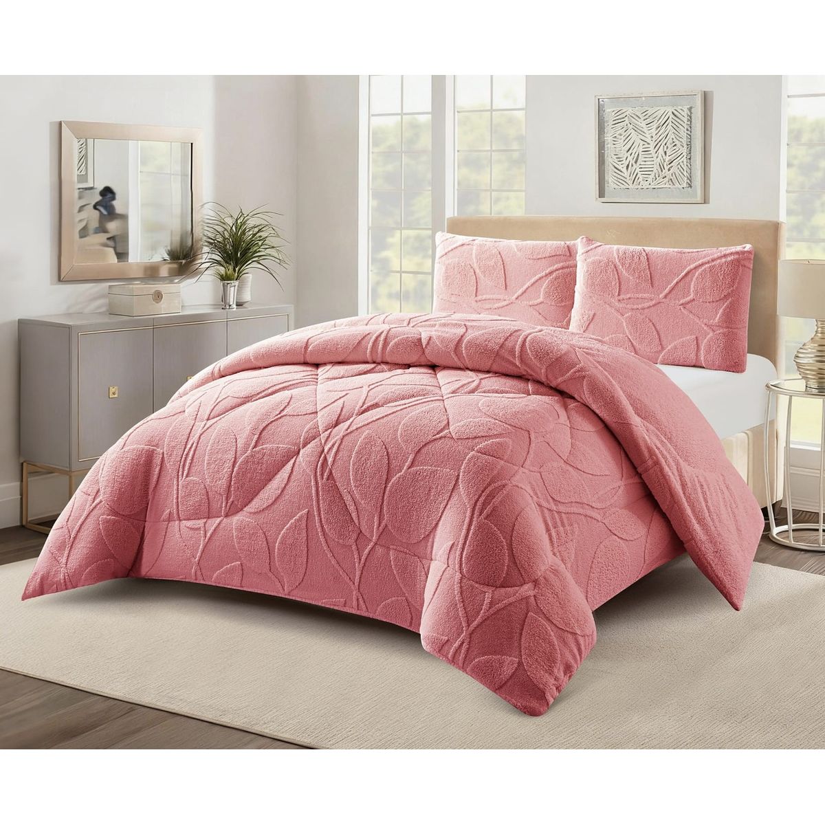 GENERICO - COBERTORES CON DISEÑOTEXTURIZADOS PARA INVIERNO SHERPAS CON CHIPORROS