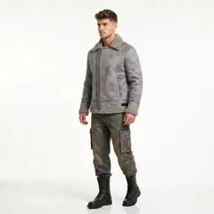 D'JOE - Chaqueta Aviadora Hombre Ecocuero Hombre Stephano