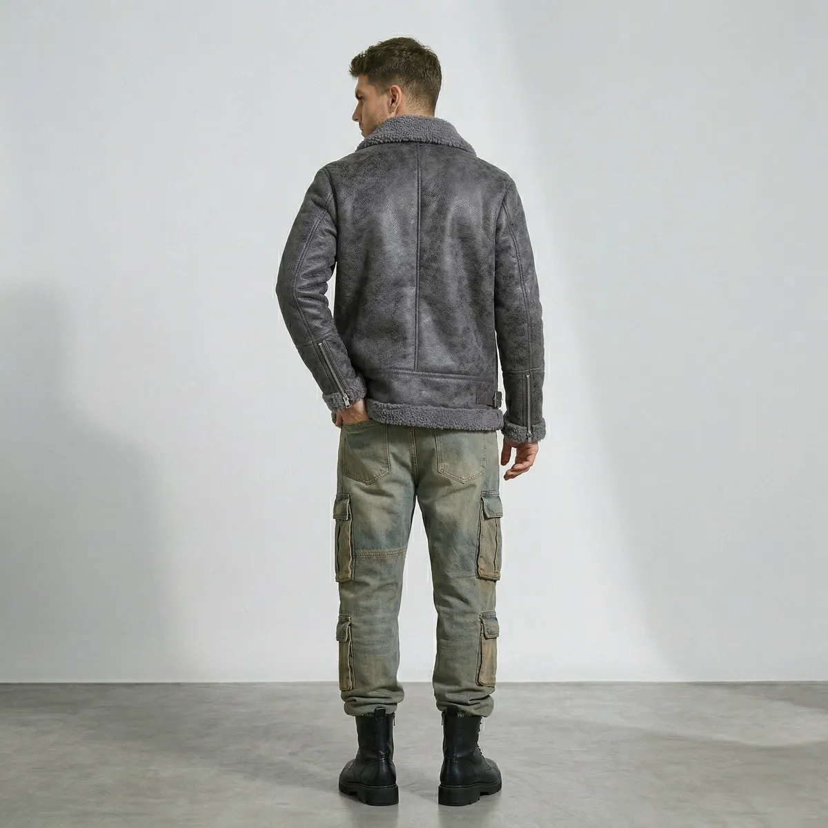 D'JOE - Chaqueta Aviadora Hombre Ecocuero Hombre Stephano