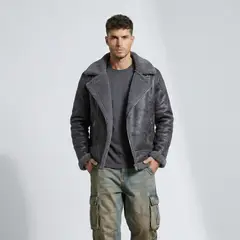 D'JOE - Chaqueta Aviadora Hombre Ecocuero Hombre Stephano