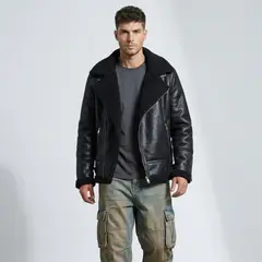 D'JOE - Chaqueta Aviadora Hombre Ecocuero Hombre Stephano