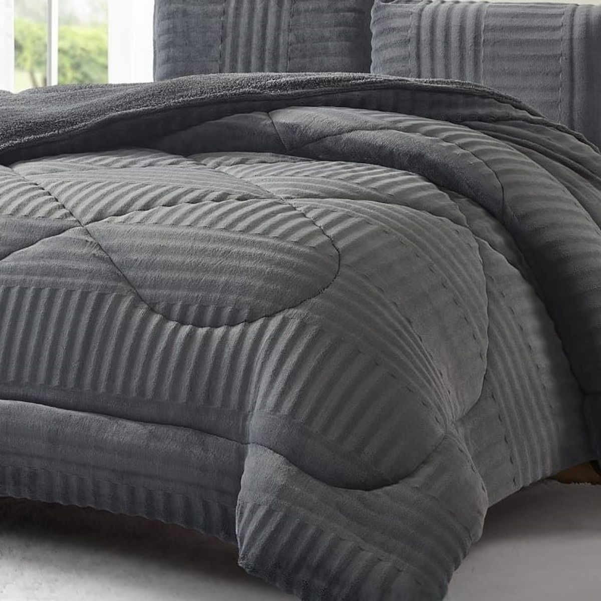 GENERICO - COBERTORES CON DISEÑOTEXTURIZADOS PARA INVIERNO SHERPAS CON CHIPORROS
