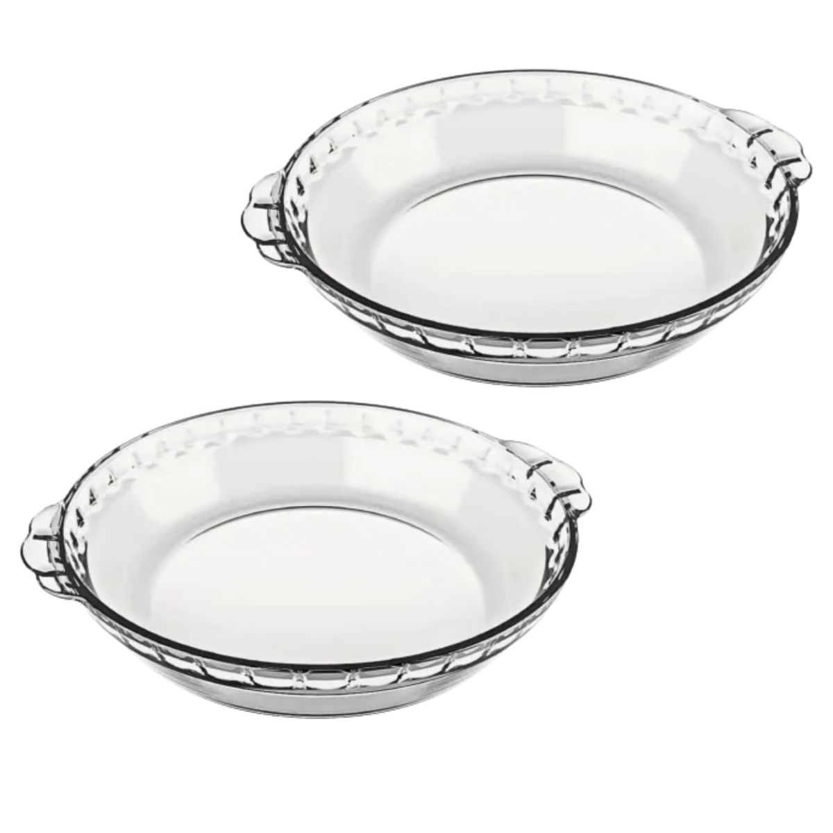 MARINEX - Set 2 Fuente Horno Vidrio Templado Marinex 1.3l Redonda