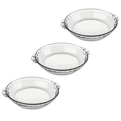MARINEX - Set 3 Fuentes Vidrio Templado 1.3l Molde Redonda