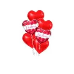 GENERICO - Set de globos metalicos te amo 6pcs
