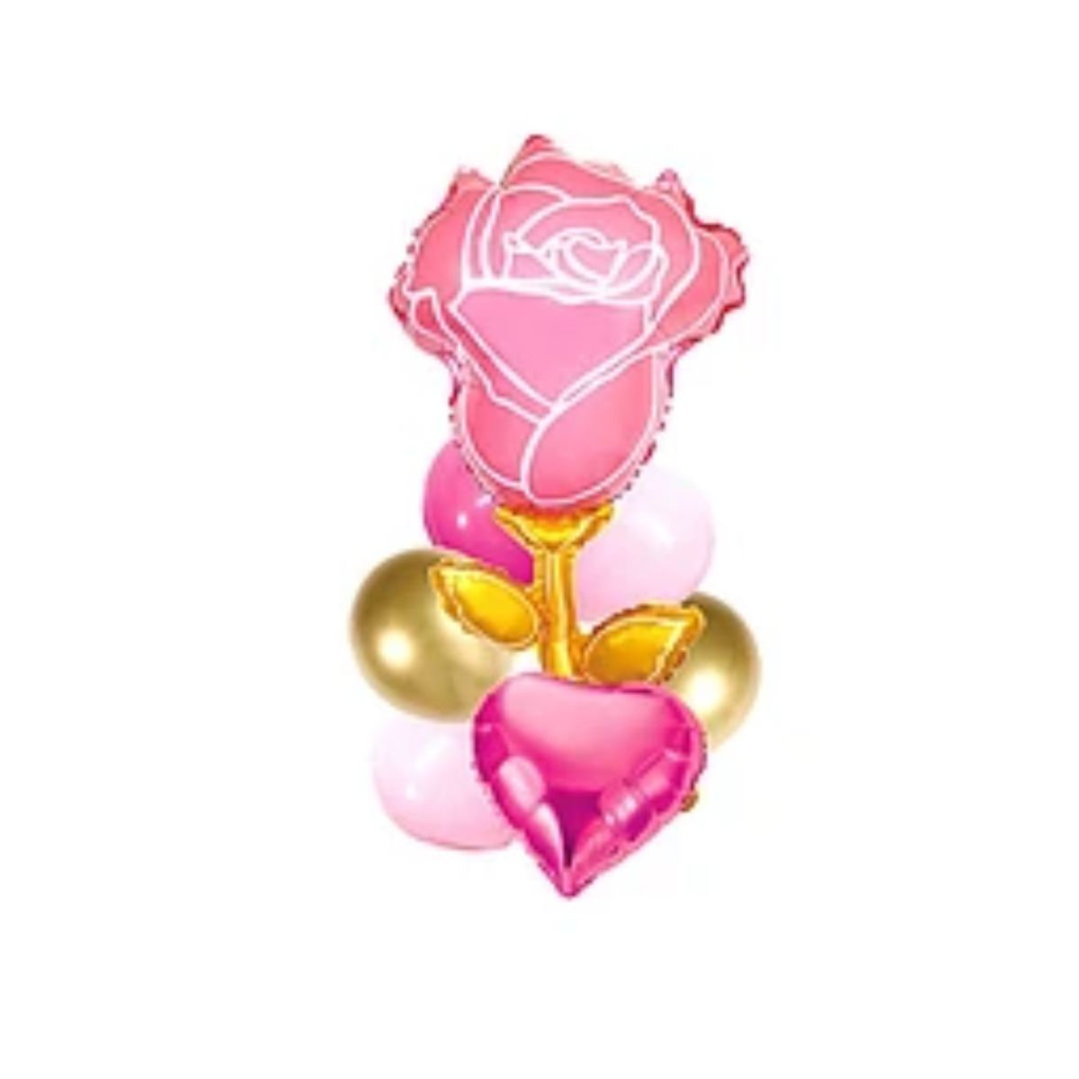 GENERICO - Set de globos rosa 7pcs
