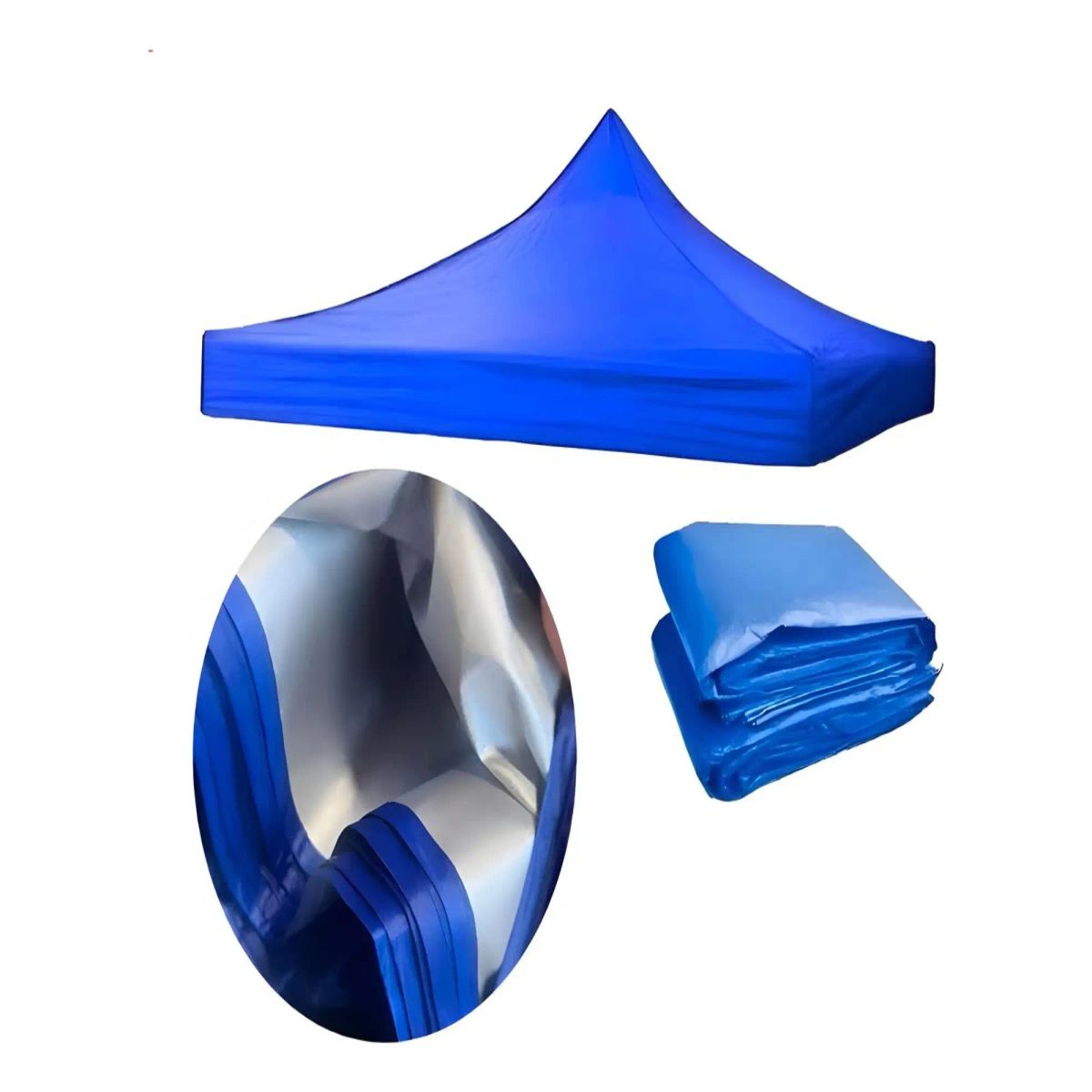 GENERICO - Solo Lona de Repuesto 3x3 para Toldo Plegable Azul Impermeable