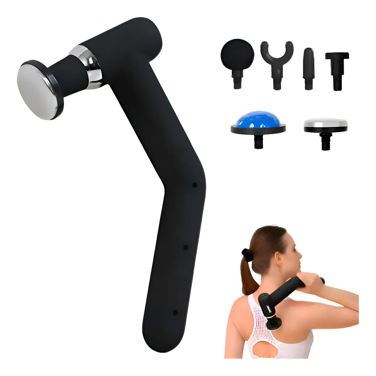 GENERICO - Masajeador Muscular Eléctrico Tipo Brazo Calor Frio Gun